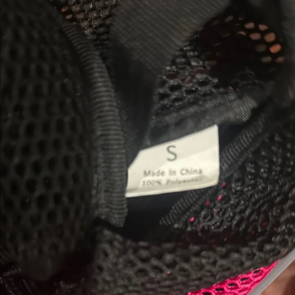 Pink and Black Mesh Pet Sling Carrier